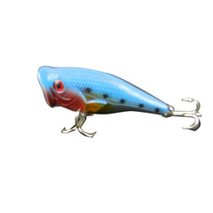 HENGJIA Plastic Artificial Fishing Lures Popper Bionic Fishing Bait with Hooks, Length: 6.5 cm, Random Color Delivery, Length: 6.5 cm