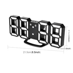 Multi-Function Large 3D LED Digital Wall Alarm Clock with Snooze Function, 12/24 Hours Display for Home, Kitchen, Office, DC 5V, CE Certificated, Black Body Green Characters, Black Body Blue Characters, Black Body Red Characters                        ...