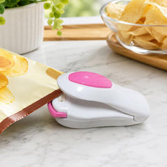 Portable Mini Heat Sealing Machine Impulse Sealer Seal Packing Plastic Bag Sealing Clamp, Random Color Delivery, Heat Sealing