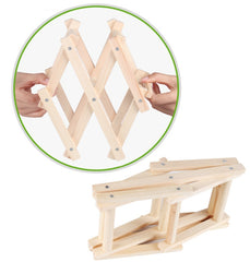 10 Bottles Racks Foldable Wine Stand Wooden Wine Holder Kitchen Bar Display Shelf, 10 Bottles