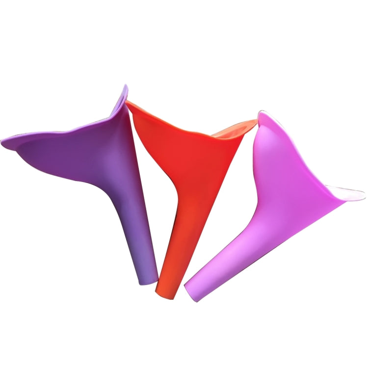 Portable Female Women Urinal Urination Toilet Silicone Urine Pee Device Funnel Camping Travel, Random Color Delivery, Toilet Emergency Tools
