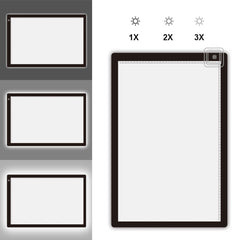 A4 Size LED Three Level of Brightness Dimmable Acrylic Copy Boards for Anime Sketch Drawing Sketchpad, with 1.5m USB Cable, A4 with 1.5m USB Cable & Power Adapter