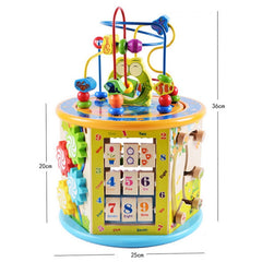 Multi-functional Wooden Gaming Treasure Box Toy, Multi-functional