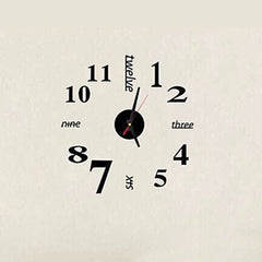 Lovelife WC37130 Acrylic English Digital DIY Stereo Wall Clock Wall Stick Clock