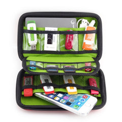 Portable Multi-function EVA Material Digital Device Travel Storage Bag for Phone / Power Bank / USB Disk / SD Disk / PSP Console, Internal Size: 16.5*9.5*3.8cm