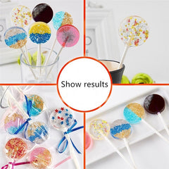 12-Capacity DIY Silicone Chocolate Molds(Lollipop Shape), Lollipop Shape
