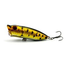 HENGJIA Artificial Popper Fishing Lures Environmentally Friendly Fishing Bait with Hooks, Length: 6.5 cm, Random Color Delivery, Length: 6.5cm