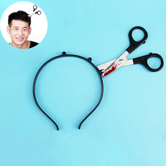 Halloween Costume Party Whole Horror Wear Head Props Scissors Hair Hoop Game Show Supplies, Scissors