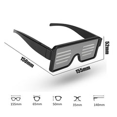 Night Club Bar Disco LED Light Emitting Glasses Festival Party USB Charging Shutter Dynamic Flash Glasses