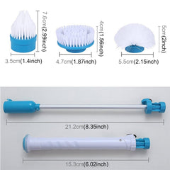 Multi-function Tub and Tile Scrubber Cordless Power Spin Scrubber Power Cleaning Brush Set for Bathroom Floor Wall, AU Plug, AU Plug