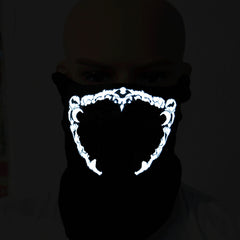 FG-FULL-01 Halloween Mask Voice Control LED Cold Light Terror Cosplay Mask, FG-FULL-01