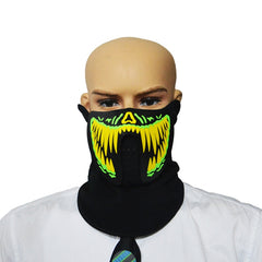 FG-MA-01 Halloween Mask Voice Control LED Cold Light Terror Cosplay Mask, FG-MA-01