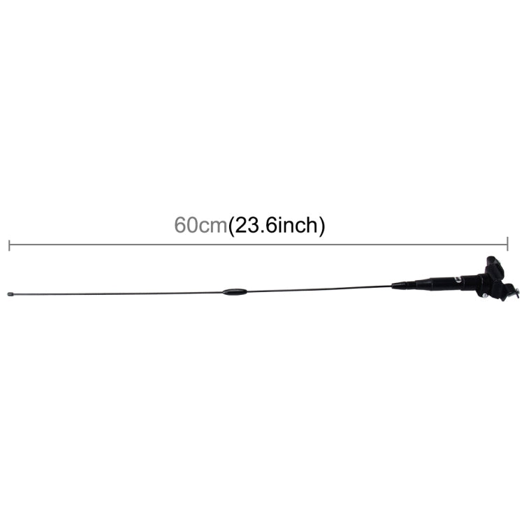 Universal Car Decoration Extensile Aerial Clip Side Car Modified To Remove Static Electricity Aerial, Length: 60cm, Length: 60cm Black, Length: 60cm Silver