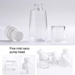 10 PCS Portable Refillable Plastic Fine Mist Perfume Spray Bottle Transparent Empty Spray Sprayer Bottle, 60ml, 60ml