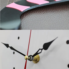 42x18cm Home Office Bedroom Decoration Battery Operated Cat Shaped Wall Clock with Swinging Tails