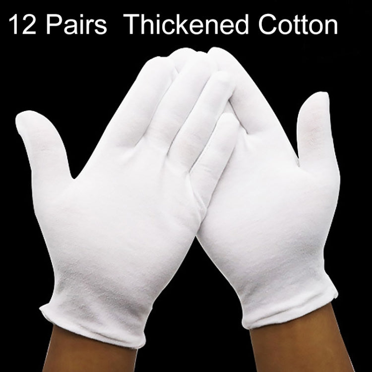 12 Pairs Pure Cotton Working Gloves，Thickened Cotton, Thickened Cotton