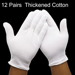 12 Pairs Pure Cotton Working Gloves，Thickened Cotton, Thickened Cotton