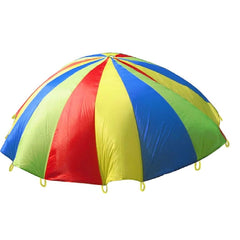 7m Children Outdoor Game Exercise Sport Toys Rainbow Umbrella Parachute Play Fun Toy with 16 Handle Straps for Families / Kindergartens / Amusement Parks, 7m  16 Handle Straps