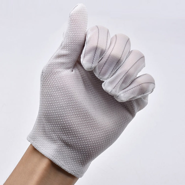 10 Pairs Anti-static Striped Dispensing Gloves, Size：Free Size, Dispensing Gloves