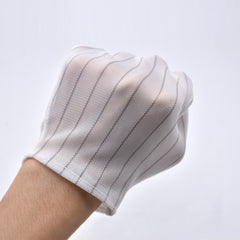 10 Pairs Anti-static Striped Dispensing Gloves, Size：Free Size, Dispensing Gloves
