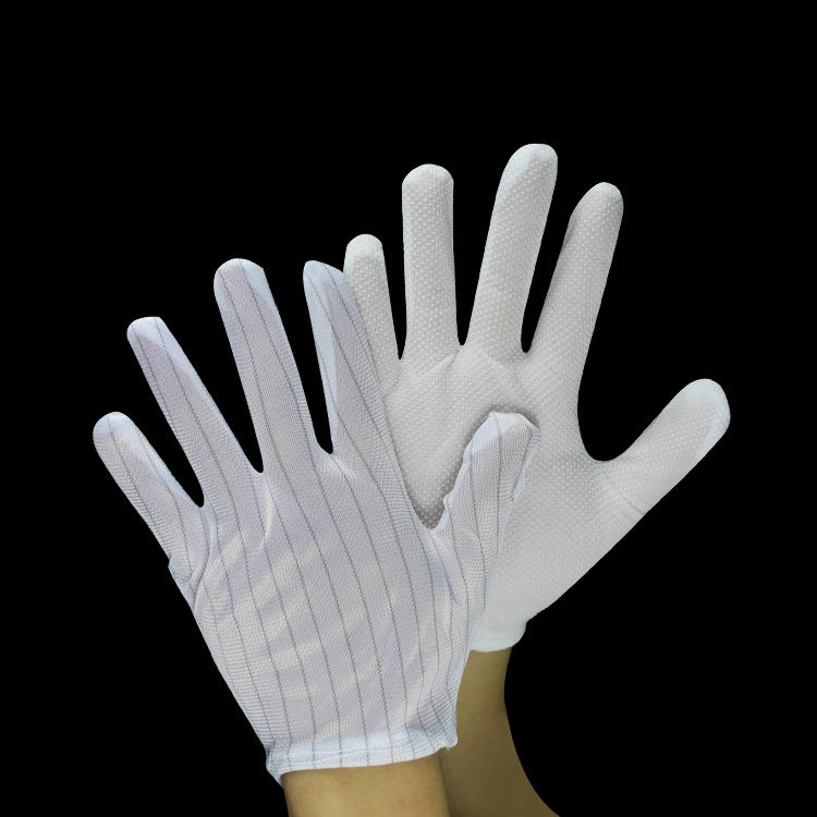 10 Pairs Anti-static Striped Dispensing Gloves, Size：Free Size, Dispensing Gloves