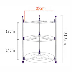 Multi-function Kitchen Pot Rack Three-layer Wok Soup Pot Stainless Steel Pot Rack, Three-layer