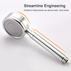 Space Aluminum Round Shape High Pressure Handheld Shower Head Water Saving Bathroom Accessories, Size: 23 x 8.2 x 2cm, BT-209 (Gold), BT-209 (Blue), BT-209 (Red), BT-209 (Silver)