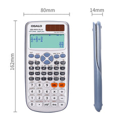 OSALO OS-991ES PLUS 10+2 Digits Multi-functional Student Function Scientific Calculator Solar Energy Dual Power Calculator, OS-991ES