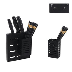 Stainless Steel Wall-mounted Kitchen Rack Hanging Kinfe Chopsticks Canister Holder, Kinfe Chopsticks Canister Holder