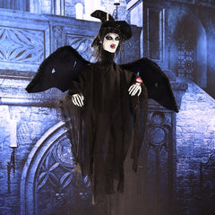 Flying Hanging Ghost Scary Sound and Moving for Halloween Decorations, Hanging Ghost(Black), Hanging Ghost(Grey), Hanging Ghost(White)