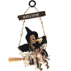 Halloween Retro Witch Ornaments Broom Ghost Hang Up Props Halloween House Decoration Festive Party Supplies Halloween Pendant