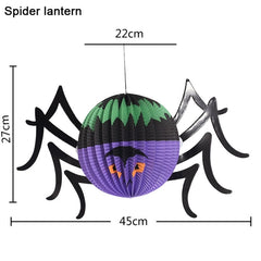 3 PCS / Set Creative Funny Halloween Ghost Bats Spider Pendant Paper Decoration and Props Horror, Ghost + bat + spider