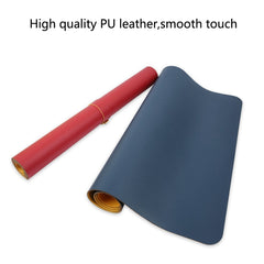 Multifunction Business Double Sided PU Leather Mouse Pad Keyboard Pad Table Mat Computer Desk Mat, Size: 90 x 45cm, Size: 90 x 45cm(Blue + Yellow), Size: 90 x 45cm(Silver Grey), Size: 90 x 45cm(Black Red), Size: 90 x 45cm, Size: 90 x 45cm(Green + Silver)