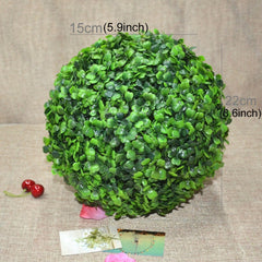 Artificial Aglaia Odorata Plant Ball Topiary Wedding Event Home Outdoor Decoration Hanging Ornament, Diameter: 8.7 inch, 8.7 inch