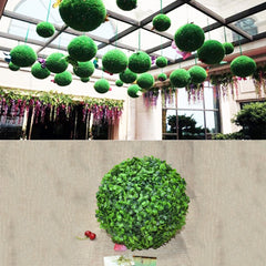 Artificial Aglaia Odorata Plant Ball Topiary Wedding Event Home Outdoor Decoration Hanging Ornament, Diameter: 14.7 inch, 14.7 inch