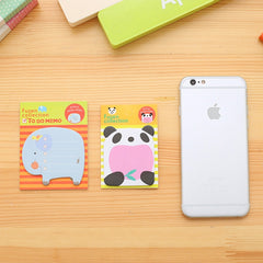 40 PCS Cartoon Animal Shaped Self Adhesive Memo Pad N-times Sticky Notes Bookmark School Office Supply, Random Style Delivery, Adhesive Memo Pad