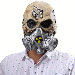 Halloween Festival Party Latex Biochemical Gas Mask Skeleton Frightened Mask Headgear, Biochemical Gas