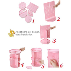 360 Degrees Rotate Functional Cosmetics Container Makeup Organizer Eco-friendly Storage Box, Size: 23 x 31cm