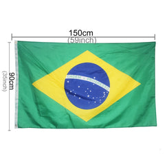 Polyester Material Brazil Flag, Size: 150*90cm, Brazil Flag