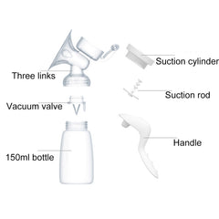 REAL BUBEE Maternity Products PP Manual Suckling Breast Milk Pump for Mama, Manual Breast Pump