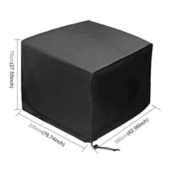 Outdoor Anti-UV Waterproof Dust-proof 210D Oxford Cloth Folding Table Chairs Protective Bag Furniture Set Cover, Size: 200x160x70cm, Size: 200x160x70cm