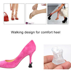 5 Pairs Hard Wearing Anti-slip PVC StoppersShoes High Heel Cover Protectors, Size: M ,Random Color Delivery, Size: M