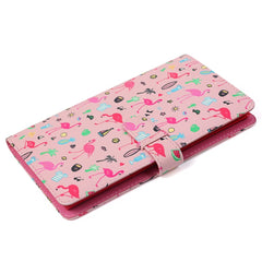 Pink Flamingo Pattern 3 inch DIY PU Mini Creativity Insert Type 32 Pages Exquisite Photo Album for Polaroid, Pink Flamingo