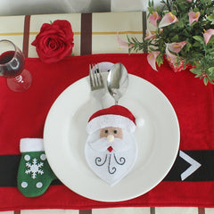 3 in 1 Christmas Decoration Cartoon Style Cutlery Holders, Cartoon Style