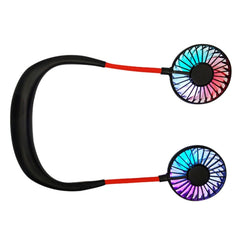 Creative Mini Hanging Neck Type Fan Outdoor LED Fan, F008 (Black), F008, F008 (Blue), F008 (White)