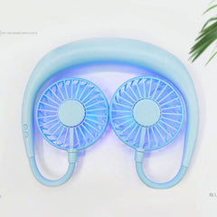 Creative Mini Hanging Neck Type Fan Outdoor LED Fan, F008 (Blue), F008 (White), F008 (Black), F008
