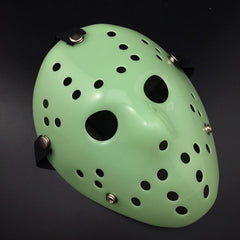 Halloween Party Cool Thicken Jason Mask, Fluorescent Green, Gold, Red + White, Silver, White, Red + Yellow