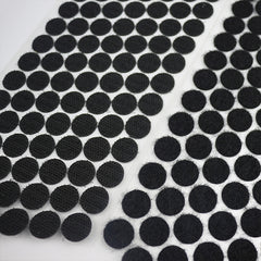 1000 PCS 16mm Round Nylon Adhesive Hook and Loop Fastener, 15mm (Black), 15mm (White)