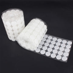 1000 PCS 16mm Round Nylon Adhesive Hook and Loop Fastener, 15mm (White), 15mm (Black)