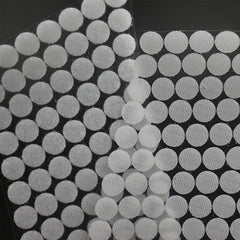 1000 PCS 16mm Round Nylon Adhesive Hook and Loop Fastener, 15mm (White), 15mm (Black)